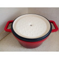 Cacerola de hierro fundido de esmalte tradicional / pote de sopa
